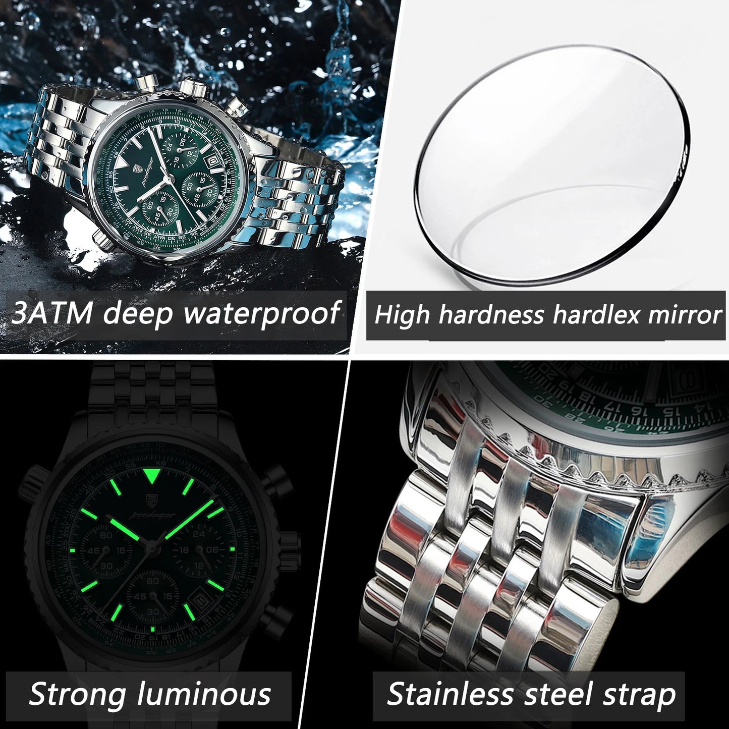 Luxury Men’s Watch with Functional Chronograph