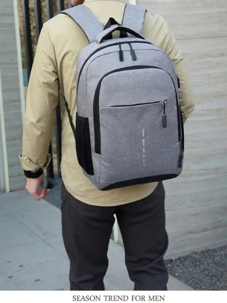 Men’s Premium Anti-Theft Backpack with USB Port – Modern Waterproof Design & Large Capacity for Laptop