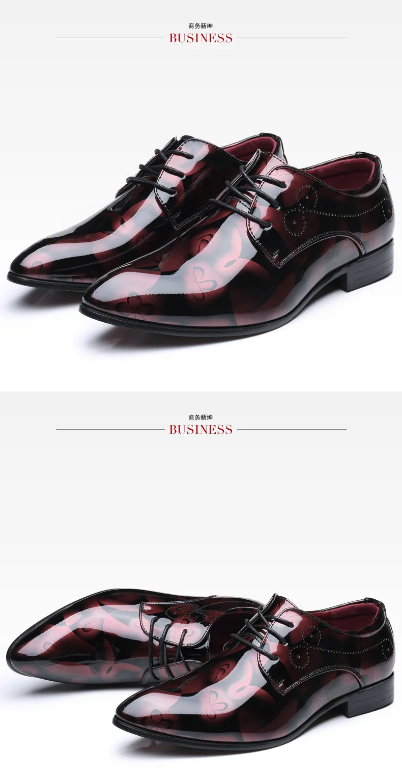 Luxuriöse Oxford-Schuhe für Herren – Retro-Blumendruck