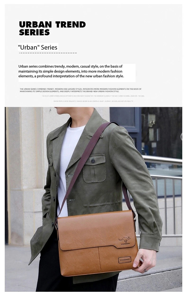 Men’s Messenger Bag – Timeless Sophistication for Stylish Men | Perfect for iPad and Laptop