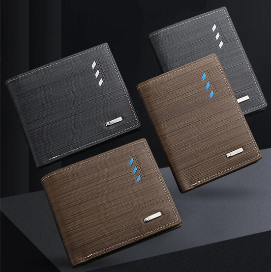 Men’s Premium Textured Wallet with Two-Tone Interior