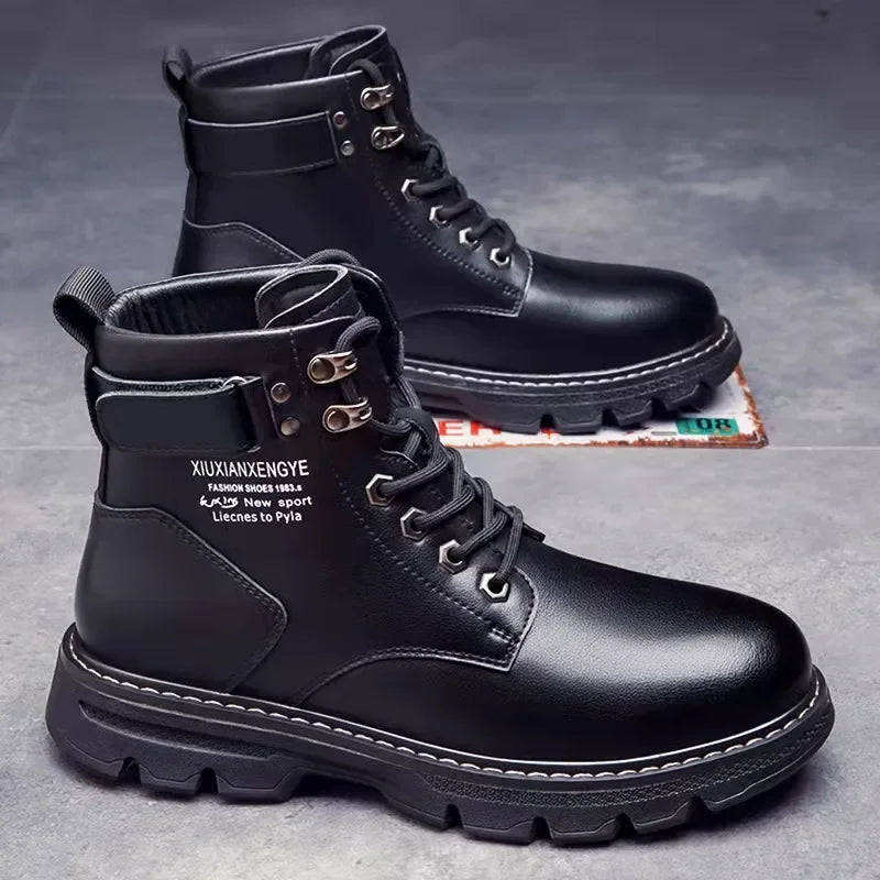 Neuer Motorradstiefel - Wasserdichter Lederstiefel