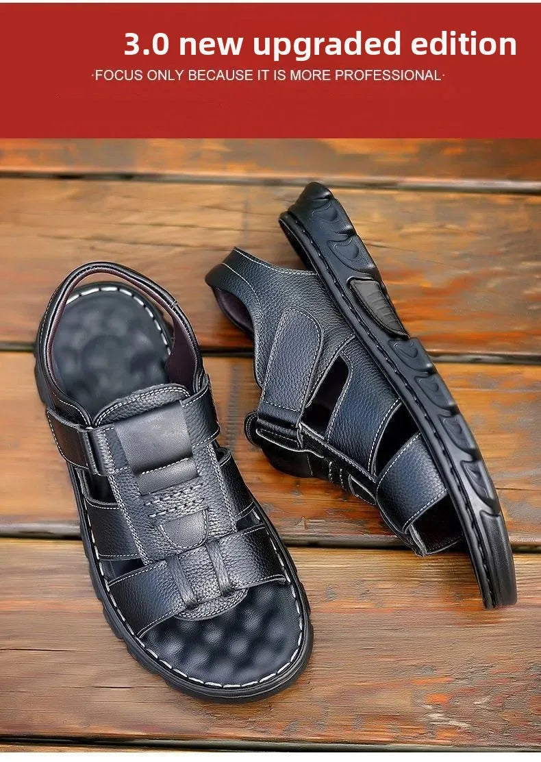 Herrensandalen – dicke Sohle, Obermaterial, wasserdicht, bequem