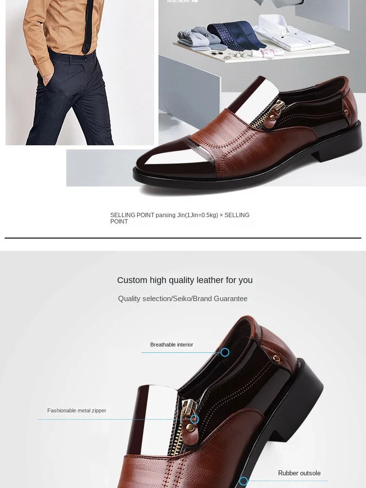 Formelle Lederschuhe für Herren – spitze Zehenpartie, lässige Luxus-Herrenschuhe für Herren