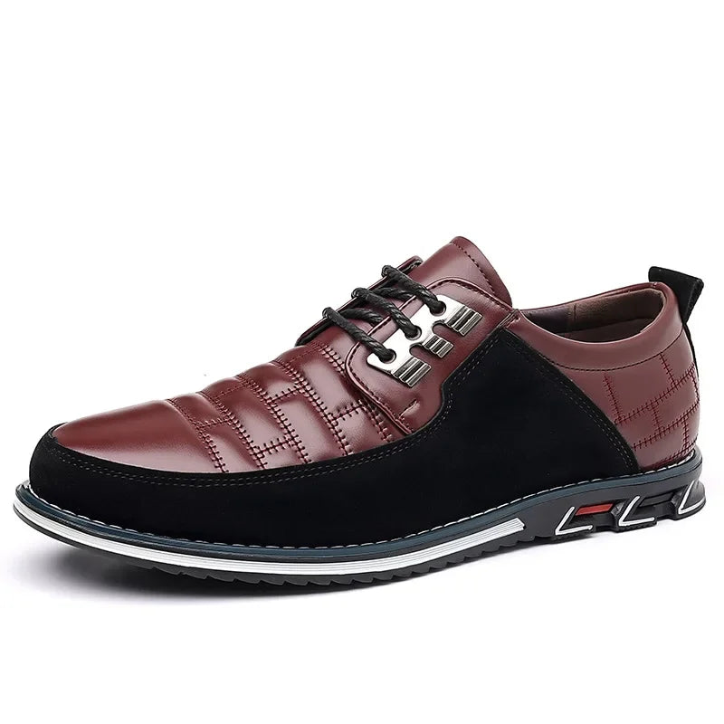 Freizeitschuhe für Herren – Klassische, atmungsaktive und genähte Abendschuhe aus Leder