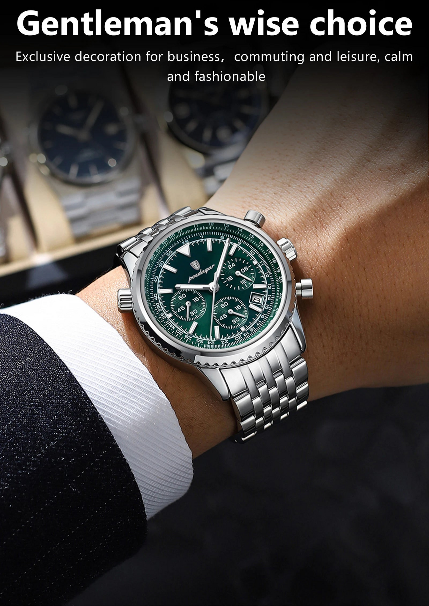 Luxury Men’s Watch with Functional Chronograph