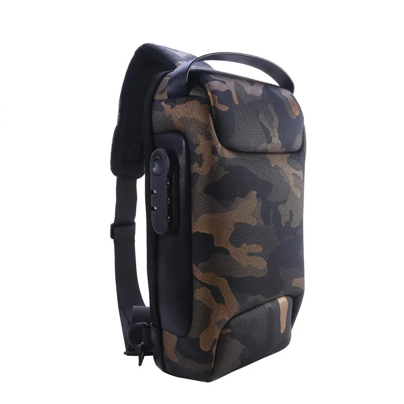 Anti-Theft Crossbody Bag with USB Charging – Modern, Secure, and Waterproof