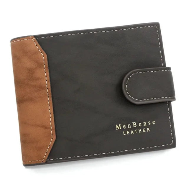 Bicolor Men’s Wallet with Magnetic Closure