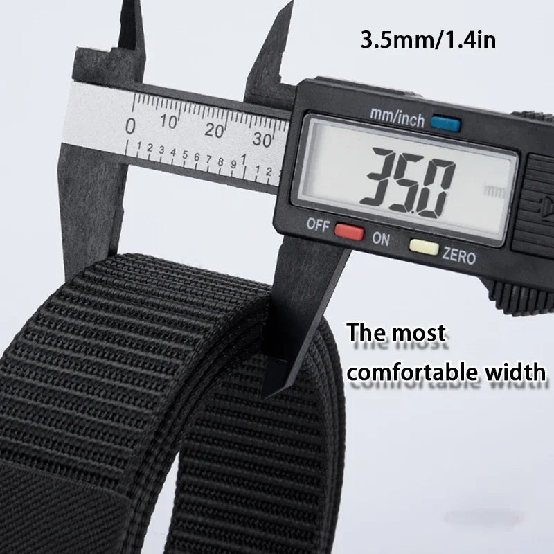 Men’s Tactical Belt with Quick-Release Metal Buckle – Heavy-Duty Nylon Strap