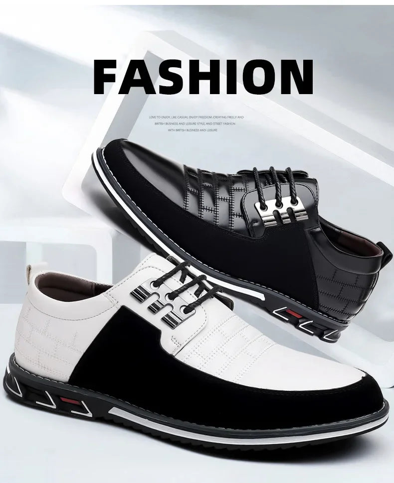Freizeitschuhe für Herren – Klassische, atmungsaktive und genähte Abendschuhe aus Leder