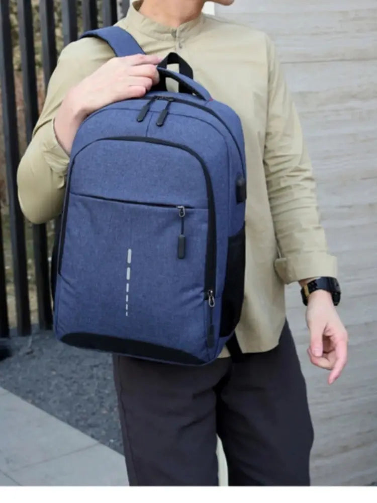 Men’s Premium Anti-Theft Backpack with USB Port – Modern Waterproof Design & Large Capacity for Laptop
