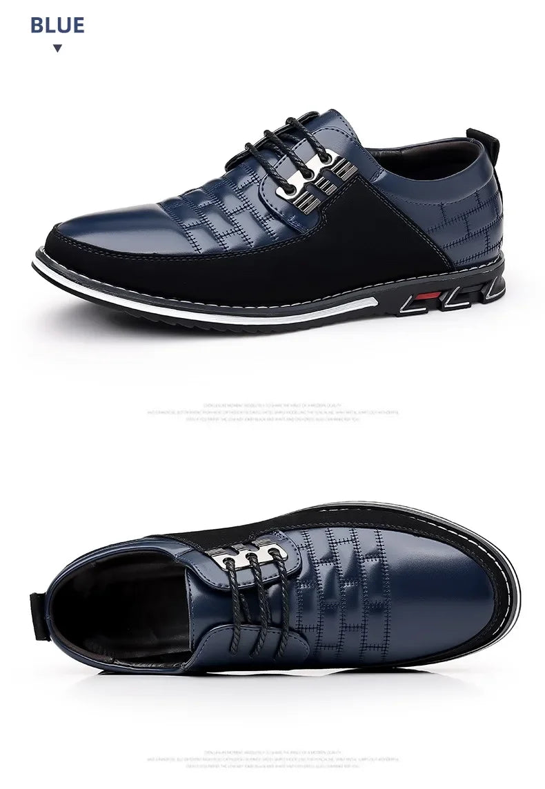 Freizeitschuhe für Herren – Klassische, atmungsaktive und genähte Abendschuhe aus Leder