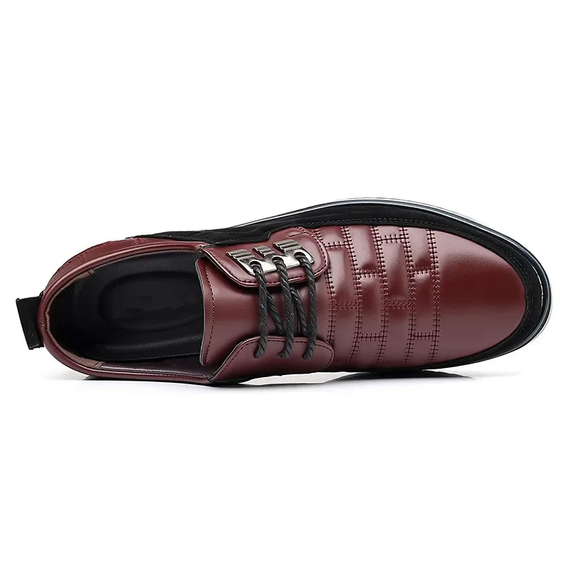 Freizeitschuhe für Herren – Klassische, atmungsaktive und genähte Abendschuhe aus Leder