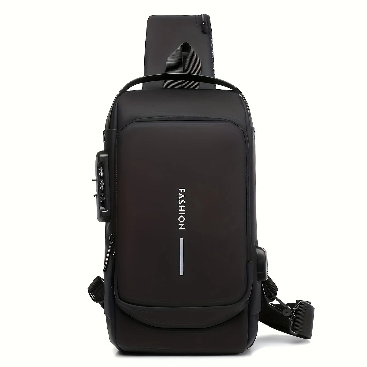 Men’s Anti-Theft Crossbody Sling Bag – USB Charging Chest Pack for Travel, Work & Everyday Carry
