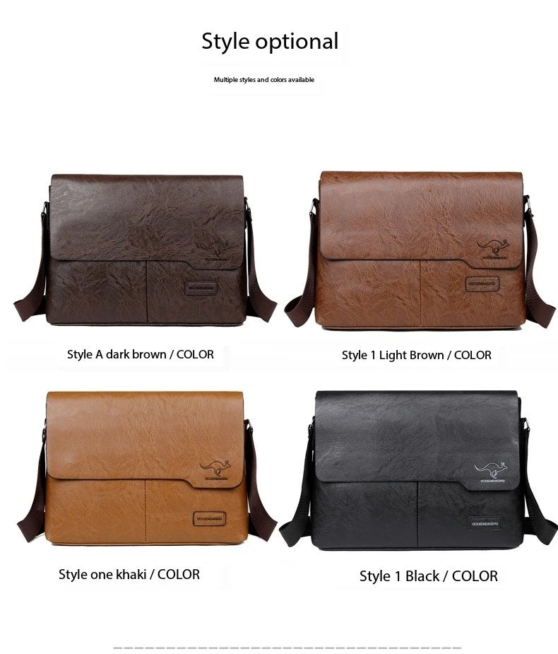 Men’s Messenger Bag – Timeless Sophistication for Stylish Men | Perfect for iPad and Laptop