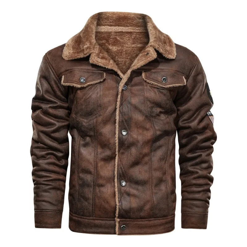 Men’s Vintage Sherpa-Lined Jacket – Rugged Winter Style