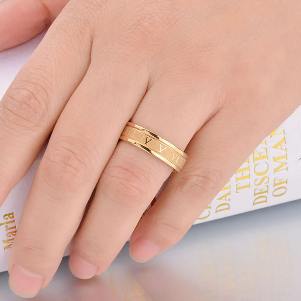 Roman Numeral Band Ring – Classic Style Reimagined
