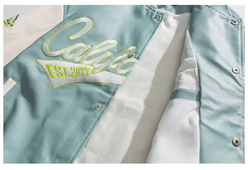 Men’s “California” Varsity College Jacket with Embroidered and Sporty Details