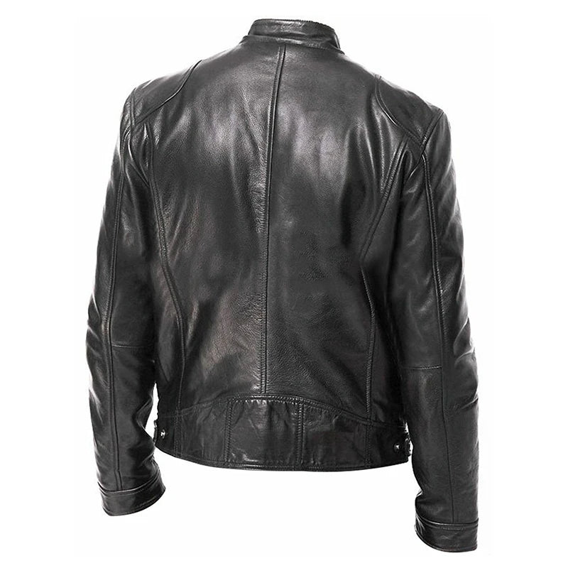 Men’s Faux Leather Biker Jacket
