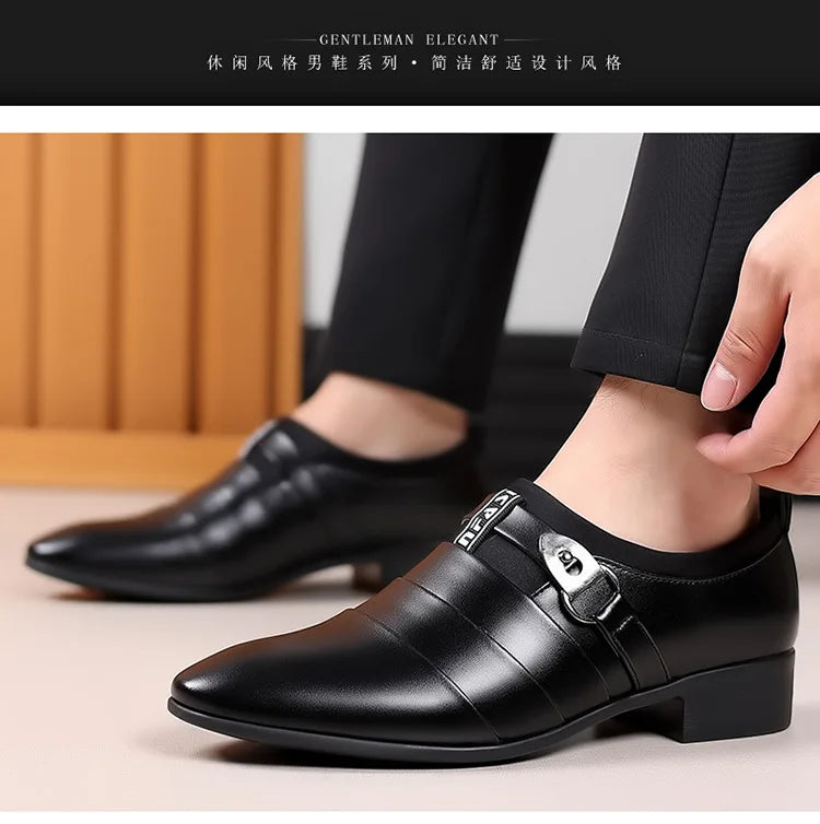 Herren-Slip-On-Abendschuhe – Modernes Schnallendetail