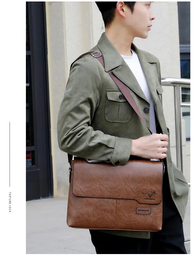 Men’s Messenger Bag – Timeless Sophistication for Stylish Men | Perfect for iPad and Laptop