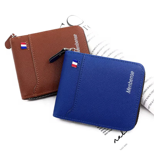 Compact Men’s Zip Wallet – Stylish & Secure