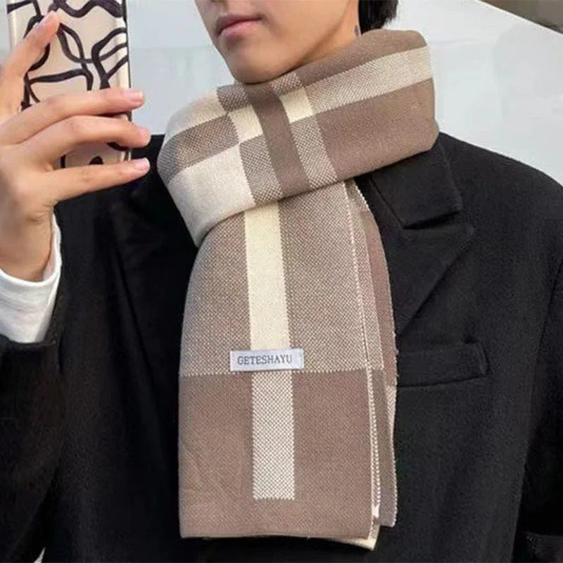 Men’s Geometric Scarf – Modern and Bold Style