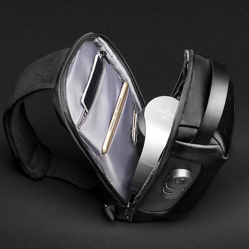Anti-Theft Crossbody Bag with USB Charging – Modern, Secure, and Waterproof
