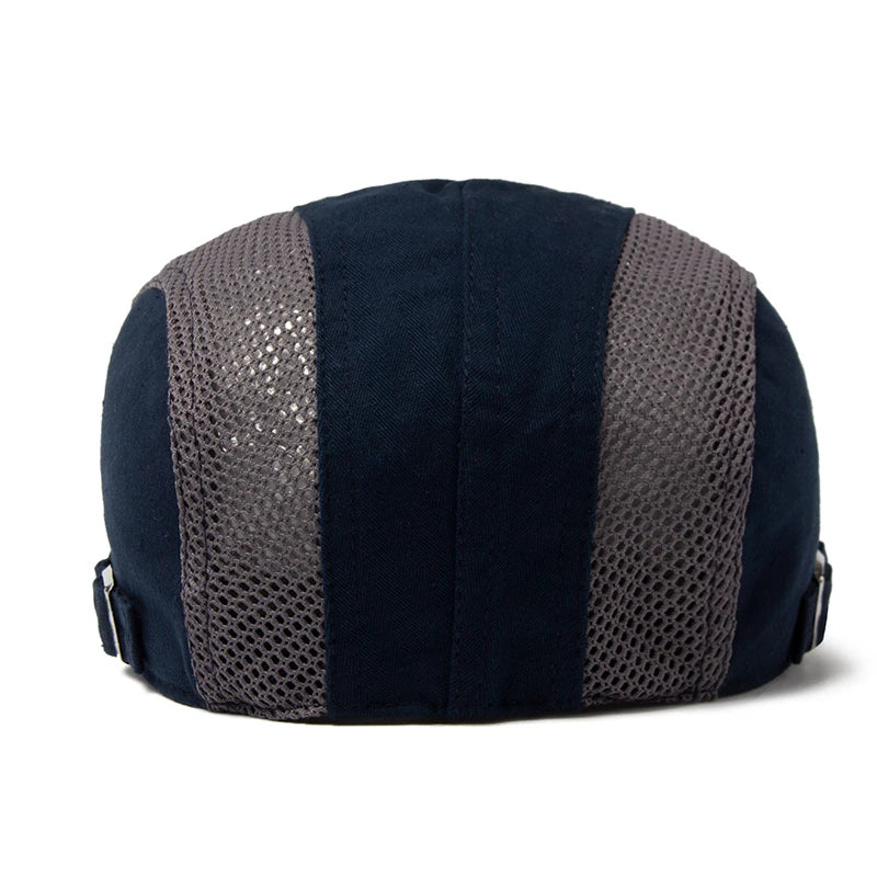 Men's Beret With Breathable Mesh and Side Adjustment