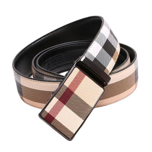 Men’s Designer Belt with Automatic Buckle – Modern and Stylish