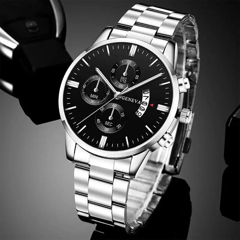 Men’s Set – Classic Watch with Matching Bracelet
