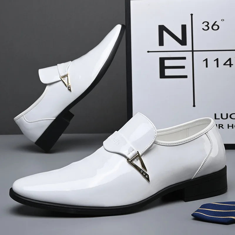 Herren Lackleder - Businessschuhe, Spitze Schuhspitze