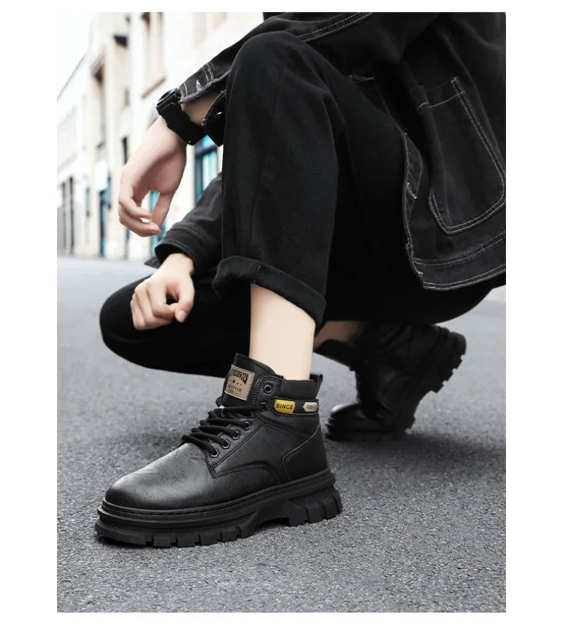 Herren Lederstiefel – Bequeme Retro Boots für Männer