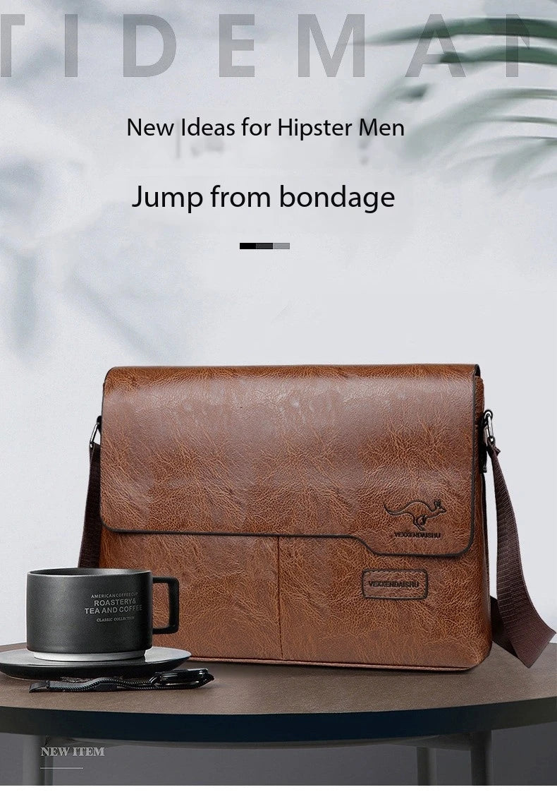 Men’s Messenger Bag – Timeless Sophistication for Stylish Men | Perfect for iPad and Laptop