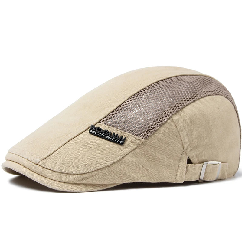 Men's Beret With Breathable Mesh and Side Adjustment