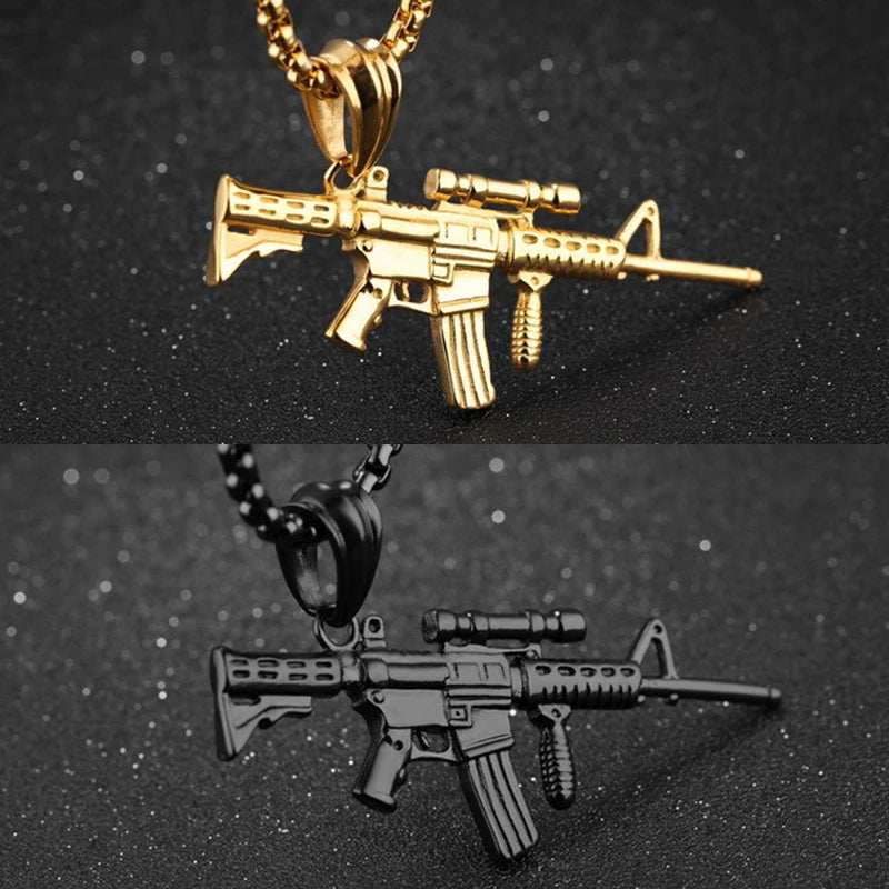 Men’s Rifle Necklace – Bold and Urban Style