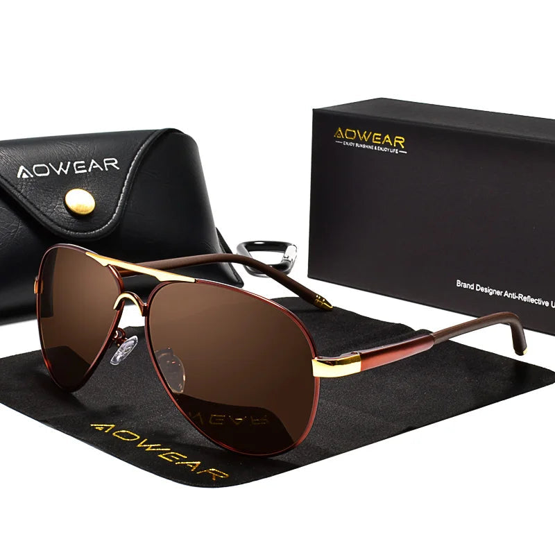 Men’s Aviator Sunglasses – Polarized Lenses & UV400 Protection