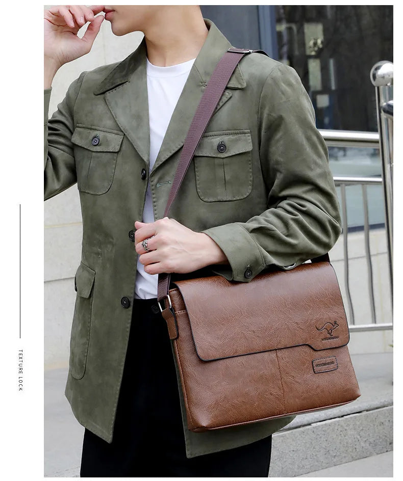 Men’s Messenger Bag – Timeless Sophistication for Stylish Men | Perfect for iPad and Laptop