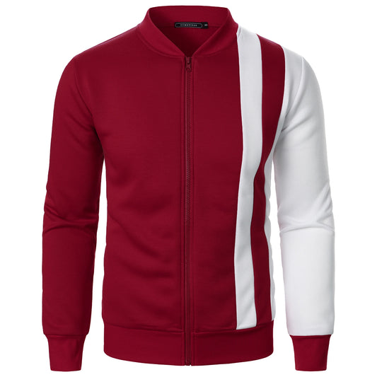 Men’s Sport Jacket with Contrasting Design and Slim Fit