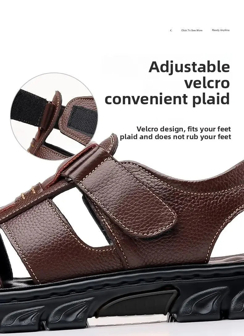 Herrensandalen – dicke Sohle, Obermaterial, wasserdicht, bequem