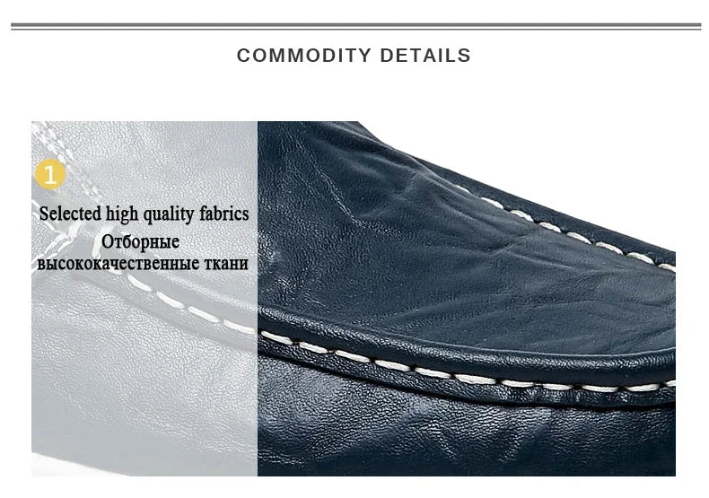 Freizeitschuhe aus Leder für Herren – Niedriger Mokassin, echtes Leder