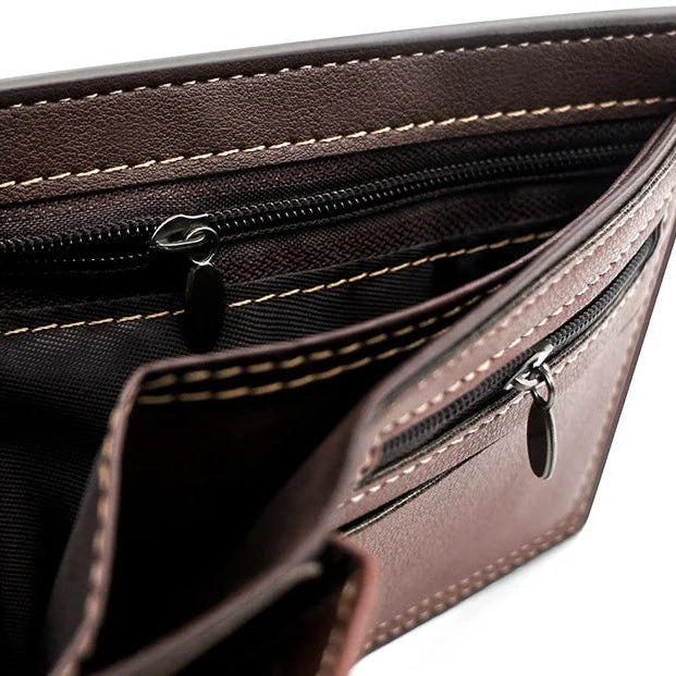 European Style Wallet with Tricolor Detail