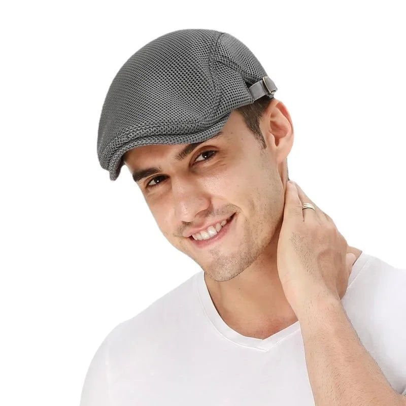 Men's Breathable Mesh Beret - Comfort and Style for All Seasons