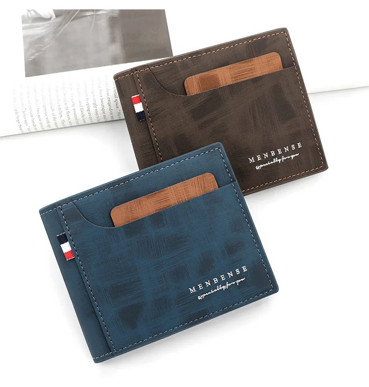 Slim Men’s Wallet with External Card Slot – Modern & Functional