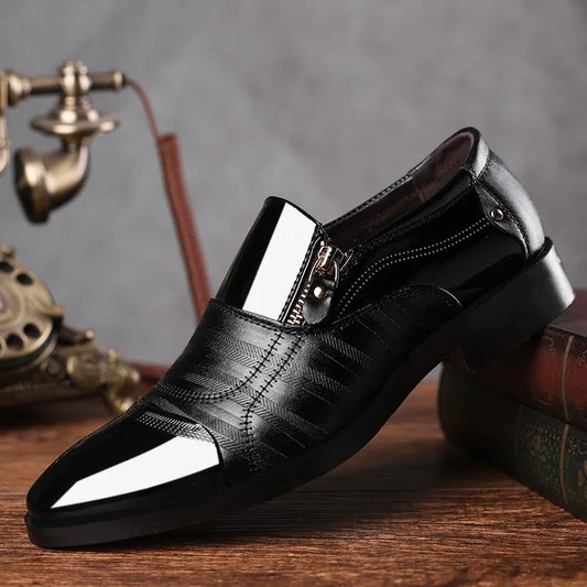 Men's Formal Leather Shoes - Pointed Toe, Casual Luxury Men's Footwear for Men