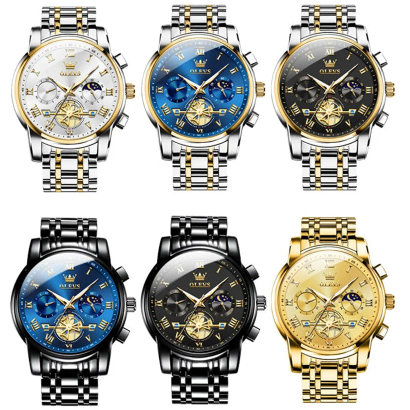 Luxury Men’s Skeleton Watch with Full Features