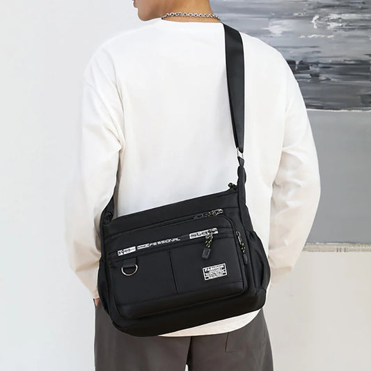 Men’s Crossbody Messenger Bag – Waterproof and Multi-Pocket Design