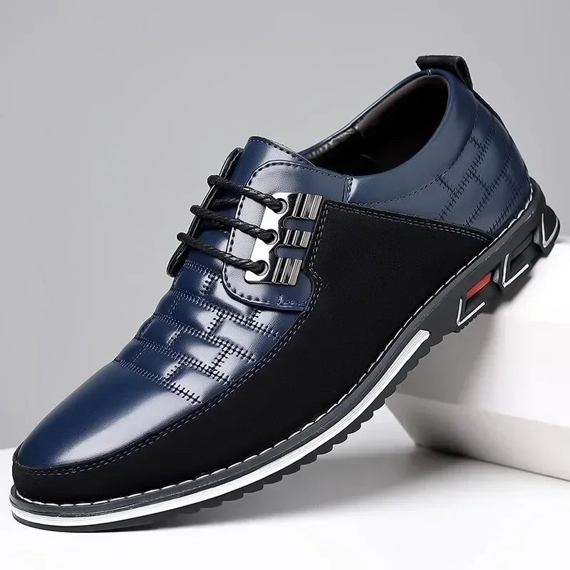 Freizeitschuhe für Herren – Klassische, atmungsaktive und genähte Abendschuhe aus Leder