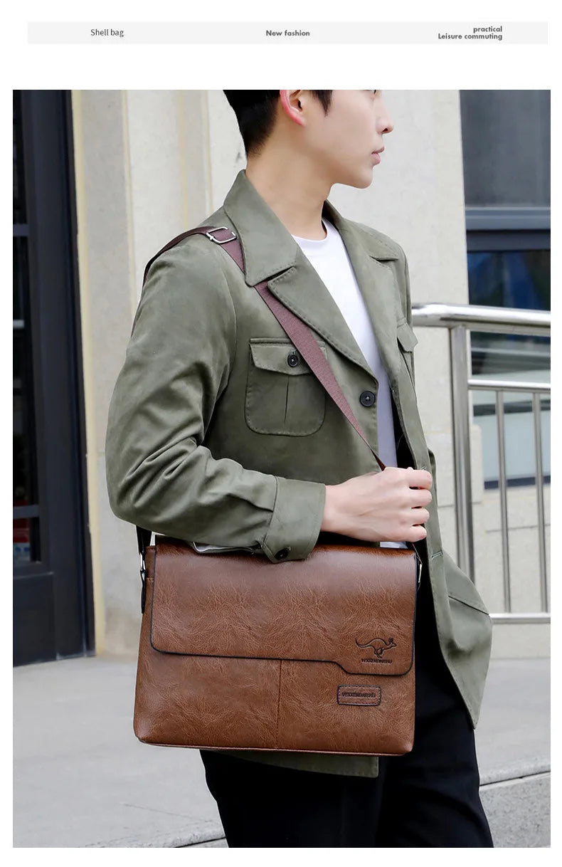 Men’s Messenger Bag – Timeless Sophistication for Stylish Men | Perfect for iPad and Laptop