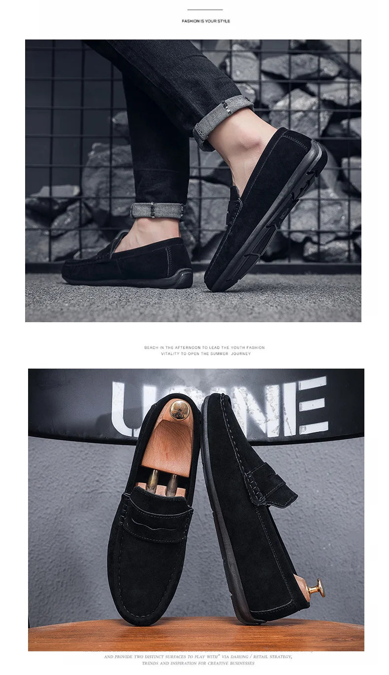 Frühlings-Loafer für Herren – Wildlederschuhe, weich und hochwertig